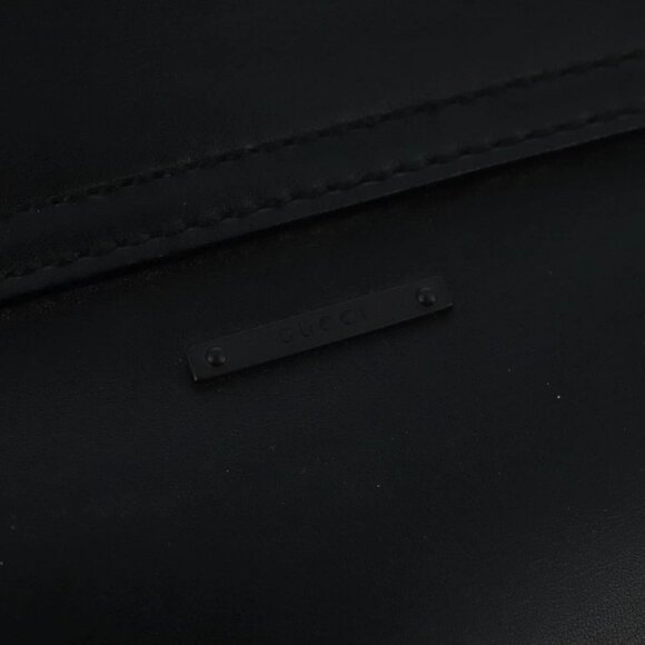 GUCCI Shoulder Bag Leather Black 105375 Auth - Picture 11 of 15